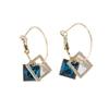Stylish Square Zircon-Inlaid Earrings: Elegant High-End Design with 925 Silver Posts