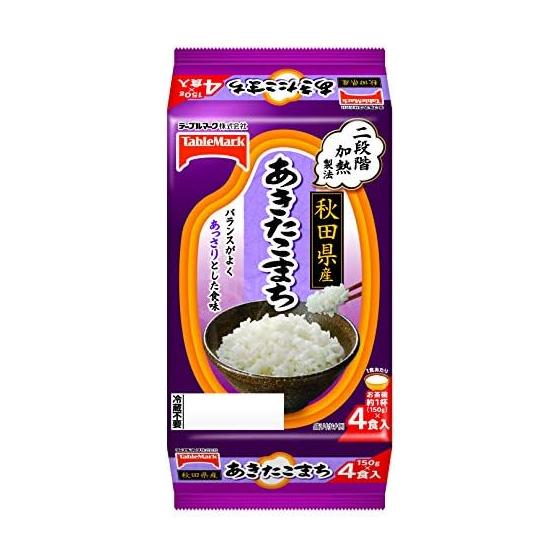 Table Mark Freshly Cooked Rice Akitakomachi (split) from Akita Prefecture (150g) 4P