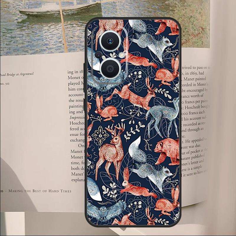 

Forest Wild Woodland Animals Cover For OPPO Reno 7 8 Lite 11F 12F 13F 14F 10 11 12 13 14 Pro OPPO Find X6 X8 X9 Pro Case OPPO Reno12 F