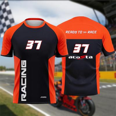 Nouveau Pilote de Course de Moto Espagnol Non. T-shirt Commémoratif 37 Acosta, Sport Quotidien Séchage Rapide, Haut Absorbant la Transpiration