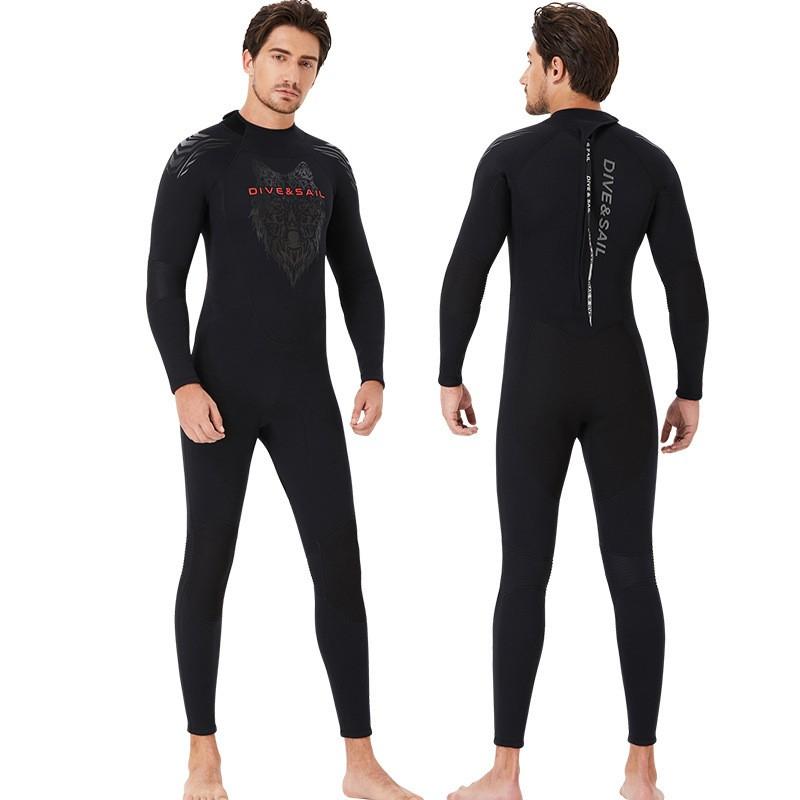 3mm Neoprene Wetsuit Men Women Full Body Long Sleeve Diving Surfing Swimming Thermal Protection