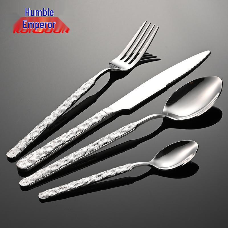Qianxing Stone Pattern Stainless Steel Dining Spoon Set