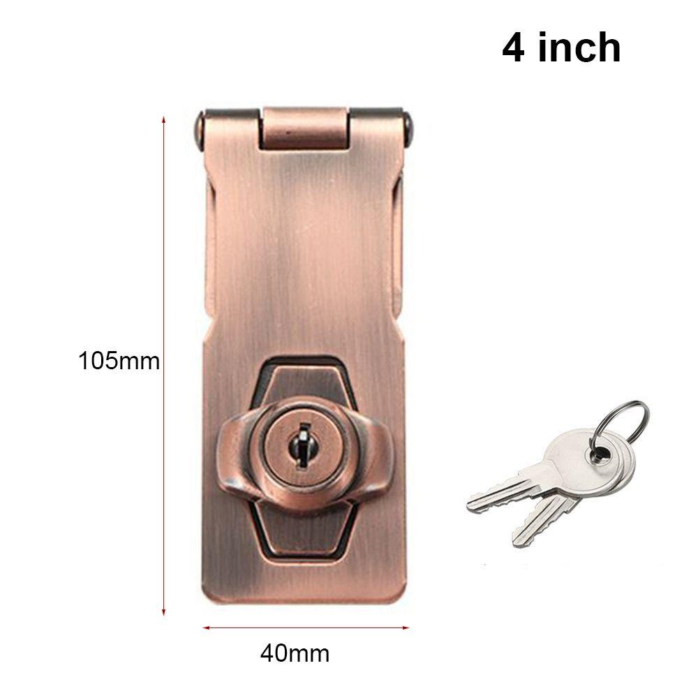 Buckle Burglarproof Cupboard Zinc Alloy Drawer Cabinet Door Lock Keyed Hasp Lock