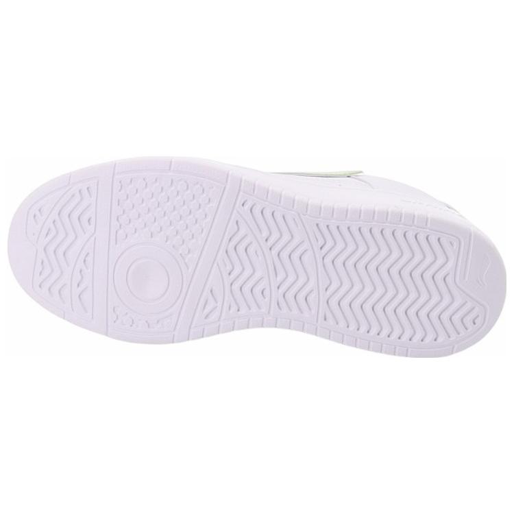 New LiNing Slip Resistant, Abrasion Resistant, Lightweight Low top Skateboard Shoes Women's White Green AGCQ578-8