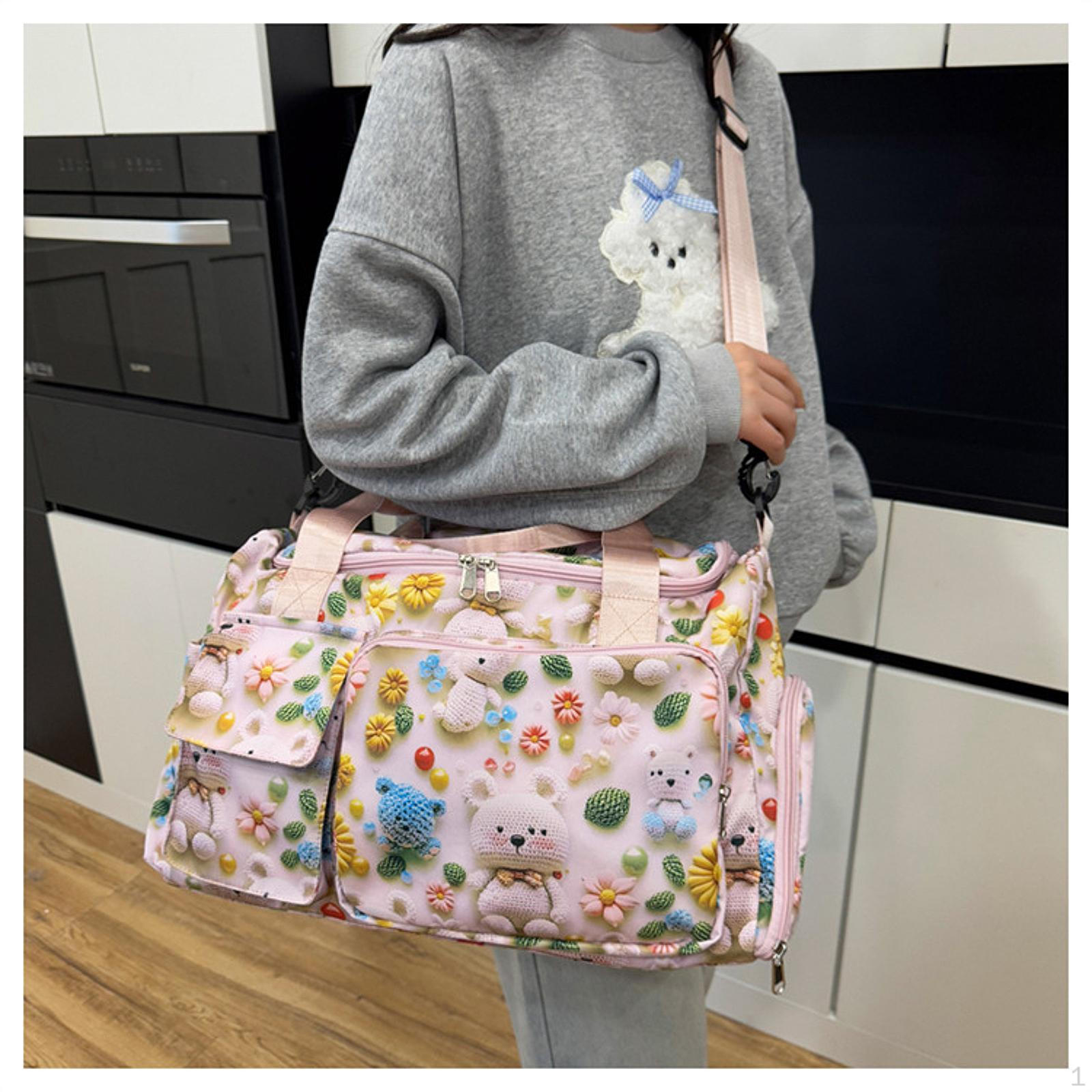 

Ballet Bag for Girls Storage Container Large Capacity Portable Waterproof Travel Overnight рожевий