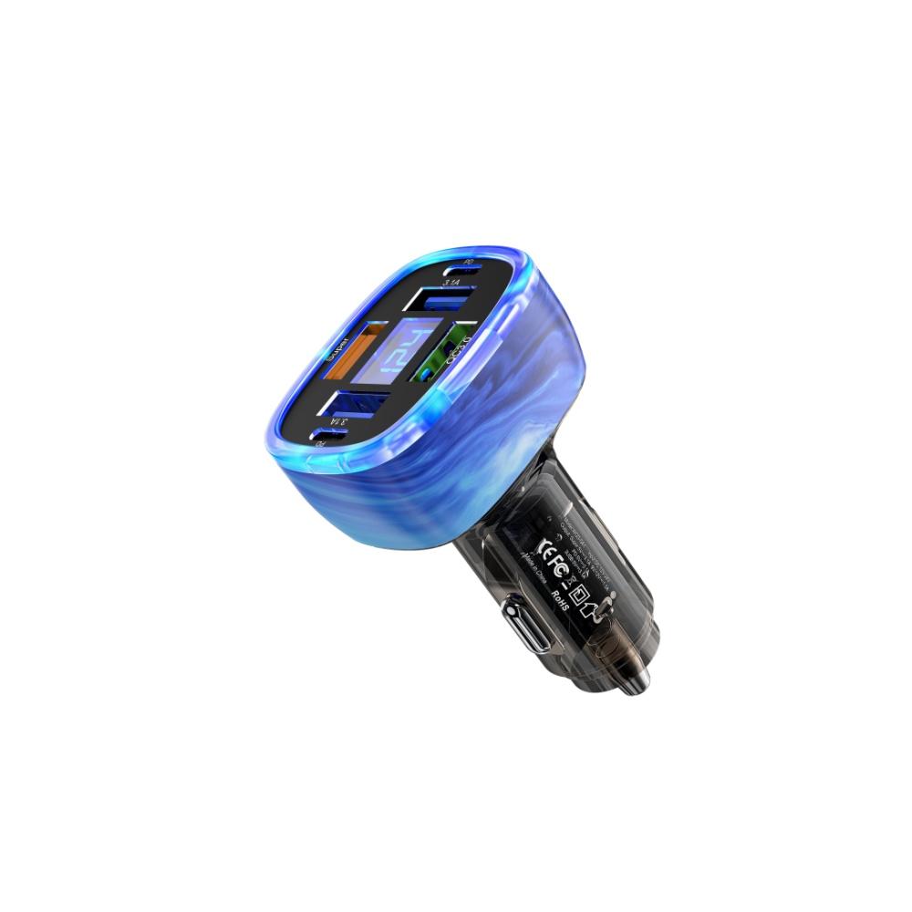 

150 Вт USB Автомобильное Зарядное Устройство Тип C Зарядное Устройство для Мобильного Телефона Быстрая Зарядка Для iPhone 15 16 Pro Max Xiaomi Samsung USB C Адаптер Автомобильного Зарядного Устройства