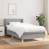 3130161 vidaXL Divan Bed with Mattress Light Grey 90x200 Cm Fabric