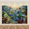 Marine Life Exploration Ocean Theme Series Birthday Party Decoration Background Cloth Gift Underwater Banner Photography Studio