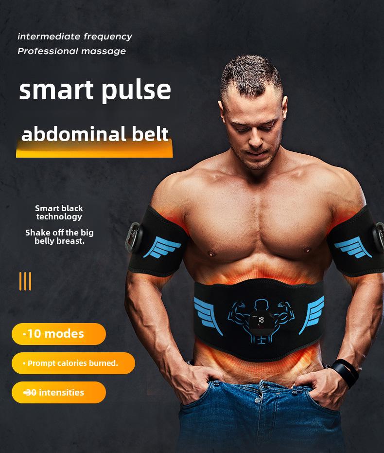 EMS Abdominal Muscle Metal Sheet Belt - Fitness & Fat Burning Exercise Device