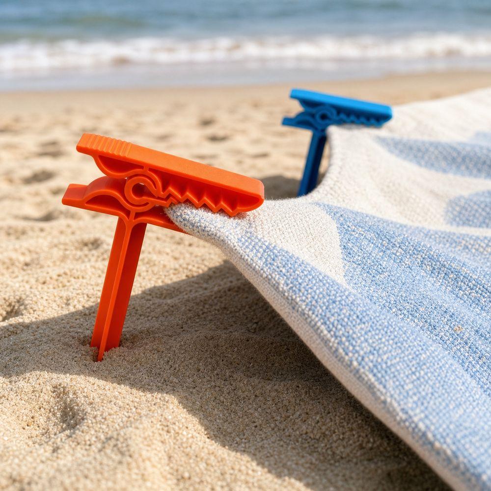 New Plastic Beach Towel Clips Long Lasting Firm Grip Camping Mat Clip Windproof Sheet Holder