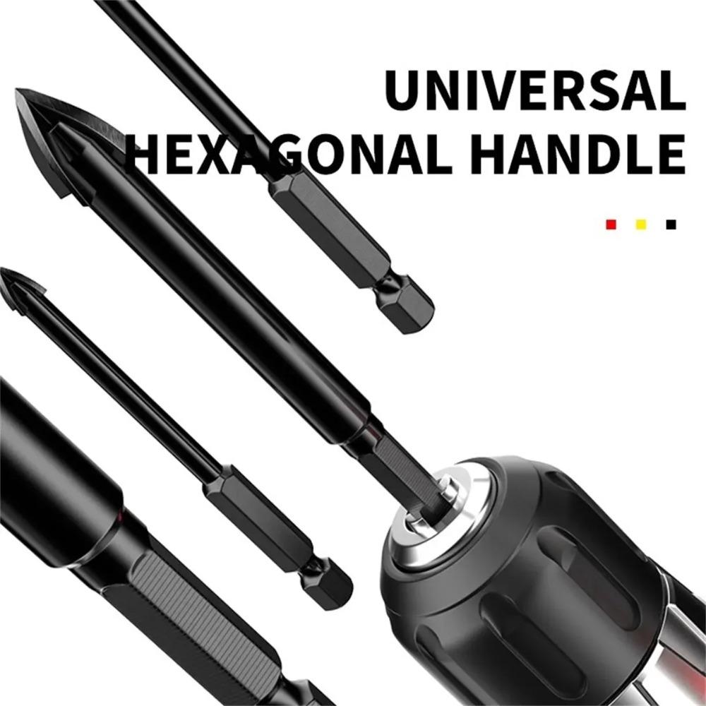 4-Blade Cross Drill Bit: Universal for Alloy, Porcelain, Glass Tile, Cement, Marble & Granite - Anti-Corrosion & High-Efficiency