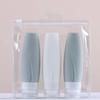 60/90ml Flacone da Viaggio Portatile in Silicone Contenitore per Liquidi Vuoto Ricaricabile Confezione Lozione Punti Contenitore Shampoo Crema Viaggio
