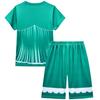 19780 Kinder Mädchen Prinzessin Aufdruck Kurzarm Rundhals T-Shirt Oberteil Shorts Sets