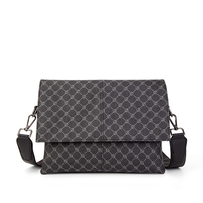 Men's Trendy Single Shoulder Bag: Ultra-Thin, Large Capacity, Fashionable Crossbody for Casual Use