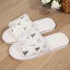 Fashion Women's Christmas Print Soft Fluffy Slippers Open Toe Non Slip Plush Slides Woman Winter Faux Fur Comfort Indoor Home Slippers
