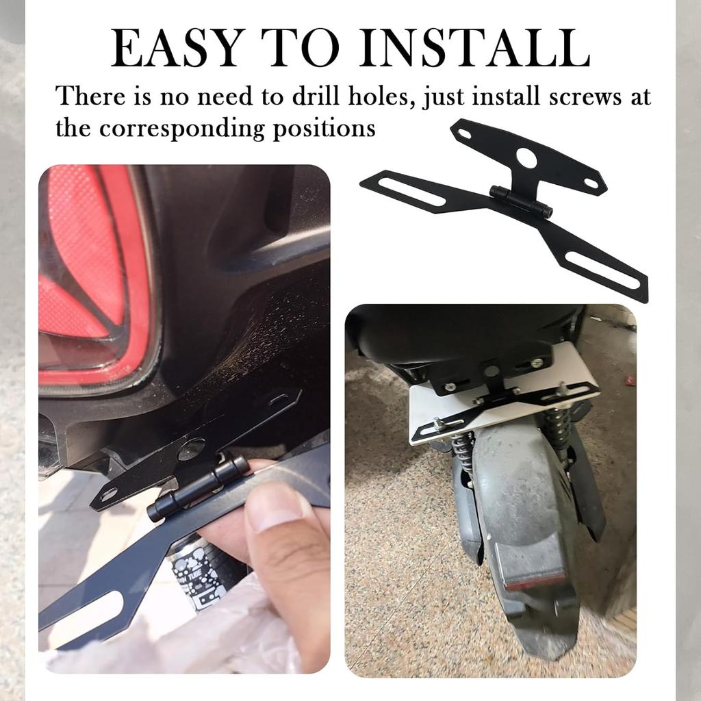 Motorcycle License Plate Bracket,Adjustable Butterfly Motorcycle License Plates Holder for Licenses Plate Tail Light Fixing,Universal Motorcycles