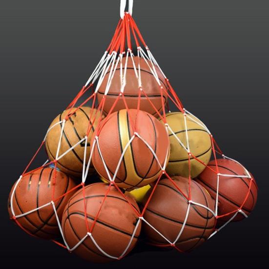 Basketball Net Bag Thickened Fine Workmanship Long Service Life Comfortable Grip Convenient Carrying Storage Nylon Large Capacity Ball