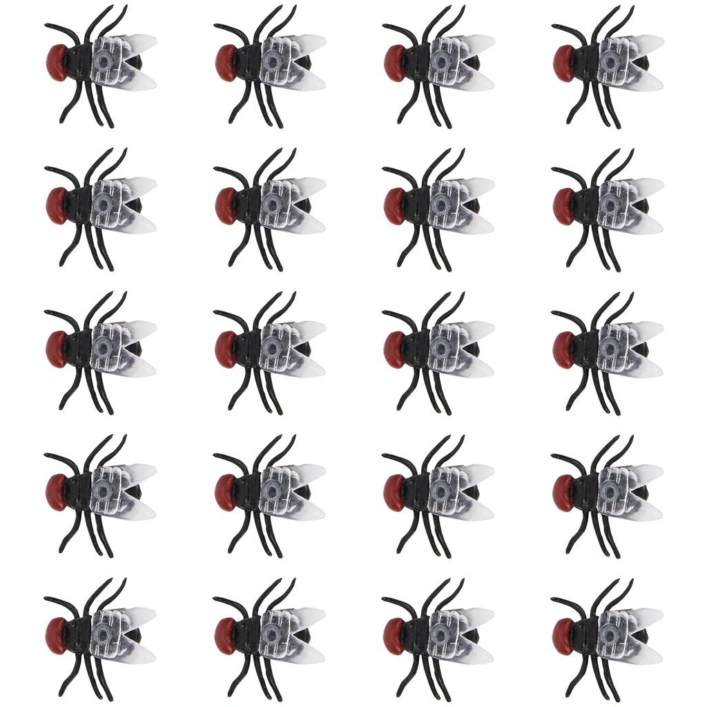 20pcs Plastic Simulated Flies Toy Halloween Party Joke Flies Model Toy Accessory SetFlies
