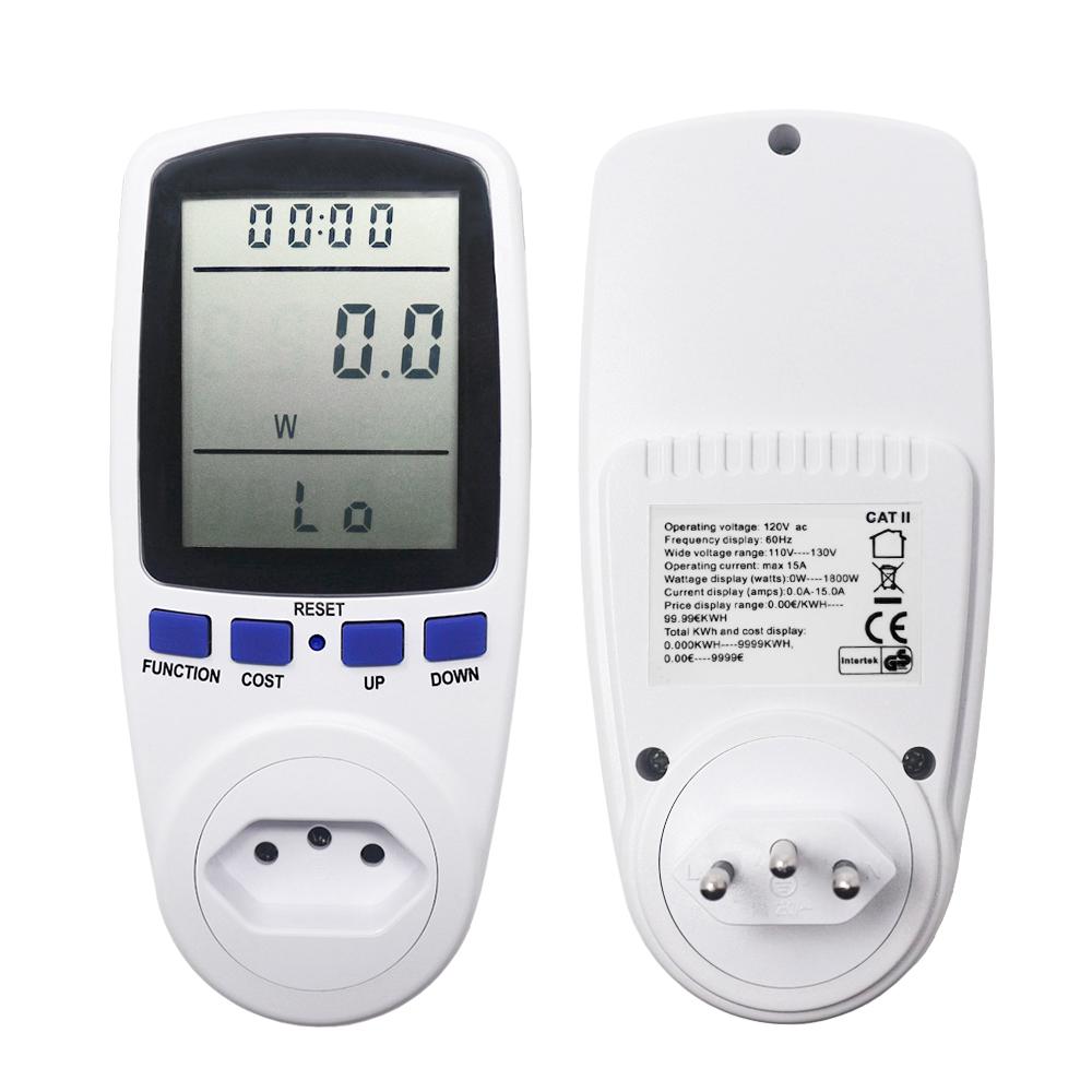Contor de energie de curent alternativ Wattmetru digital KWh Watt Priză monitor EU BR Priză FR