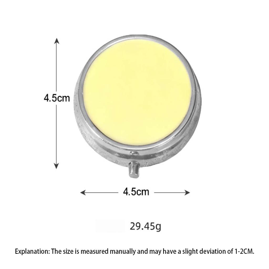 3 Cell Metal Pill Boxes Stainless Steel Round Pill Boxes Medicine Organizer Container Medicine Case Splitters Pill Candy Box