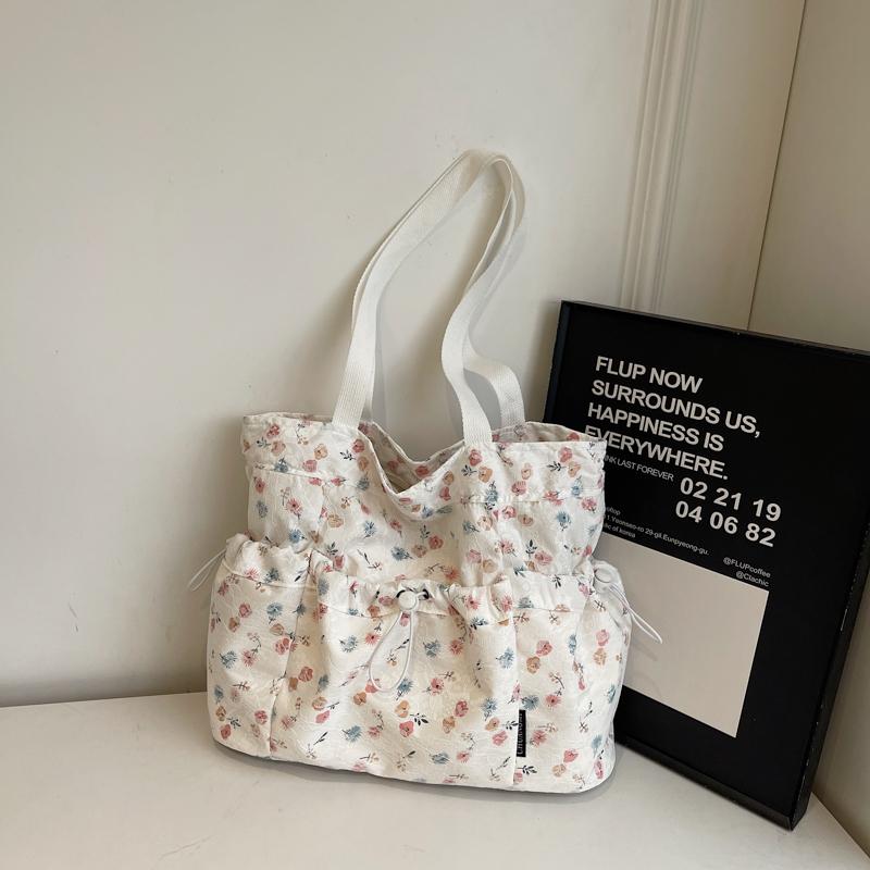 Floral Print Bag Women's Shoulder Bag Large Capacity Tote Bag Commuter Crossbody Bag