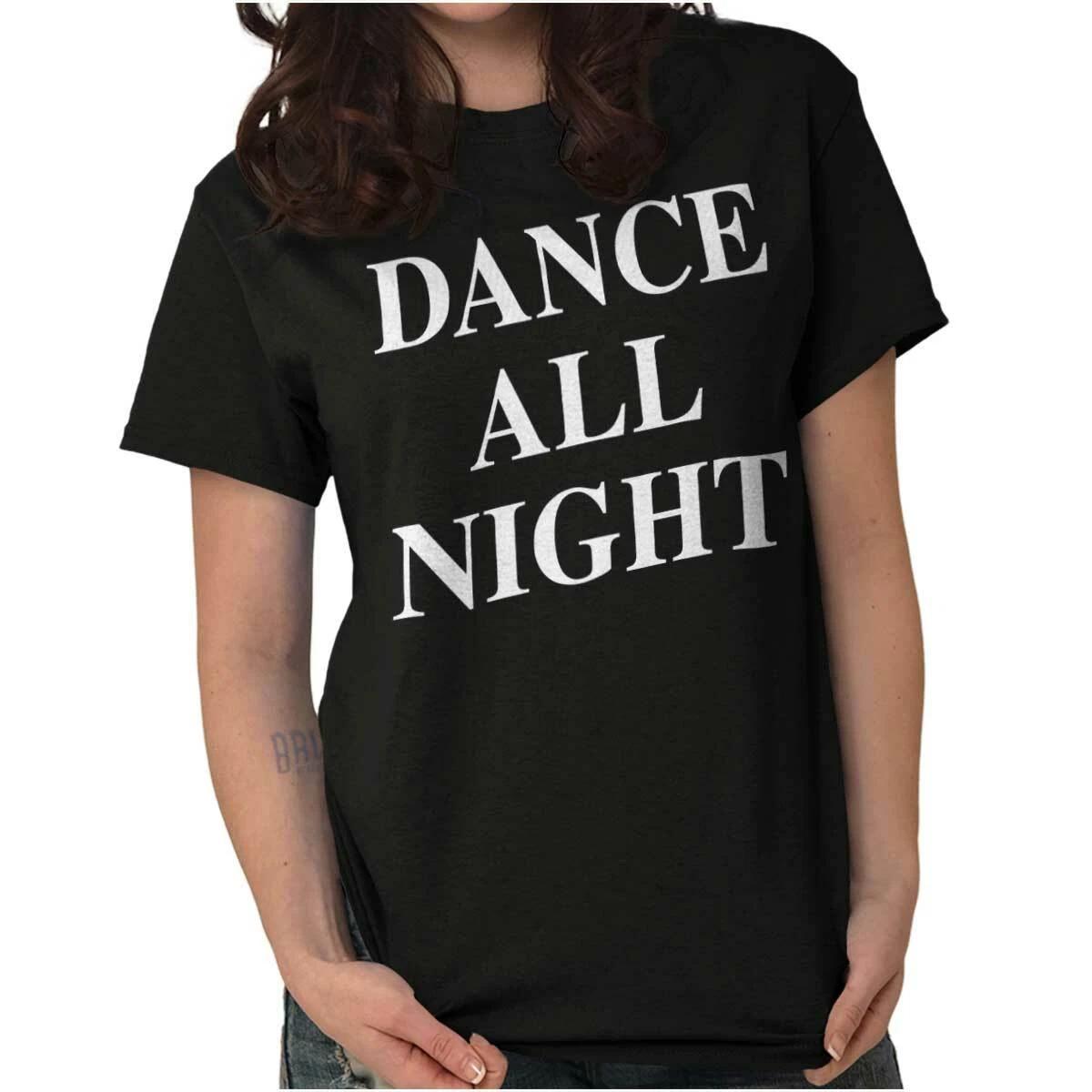 Dance Dancing Party Drinking Fun Bar Crawl Womens Graphic Crewneck T Shirt Tee L