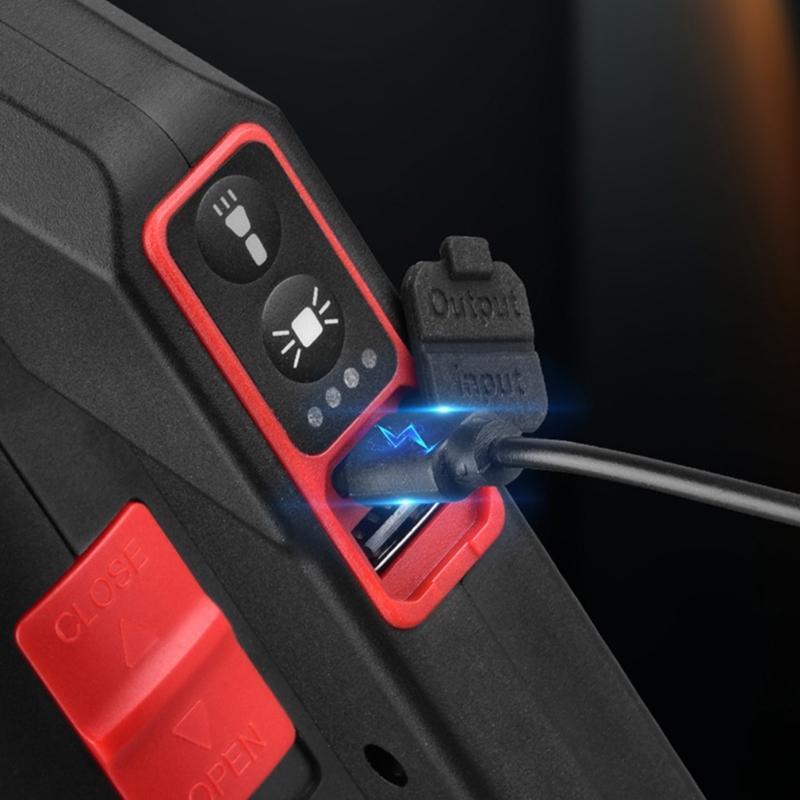 Practical LED Spotlights with Front and Side Lights, Integrated Carry Handle, USB Type C Charging, and 3 Mode for Outages and Garage Tasks