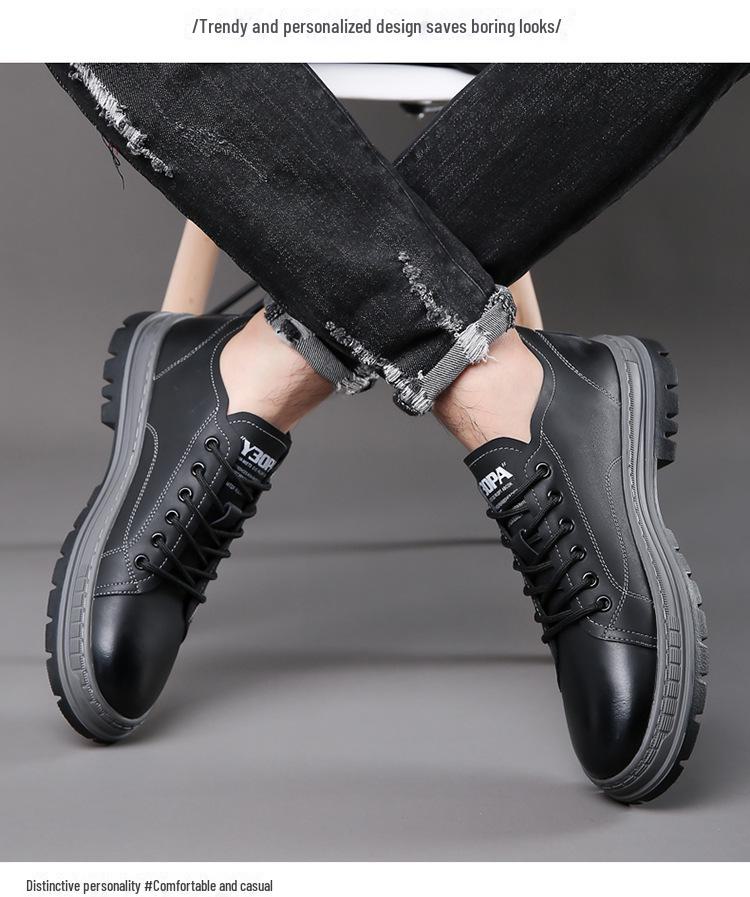 Men's Autumn/Winter Chelsea and Martin Boots: British Style, Thick-Soled Leather, Low/High-Top Work Boots
