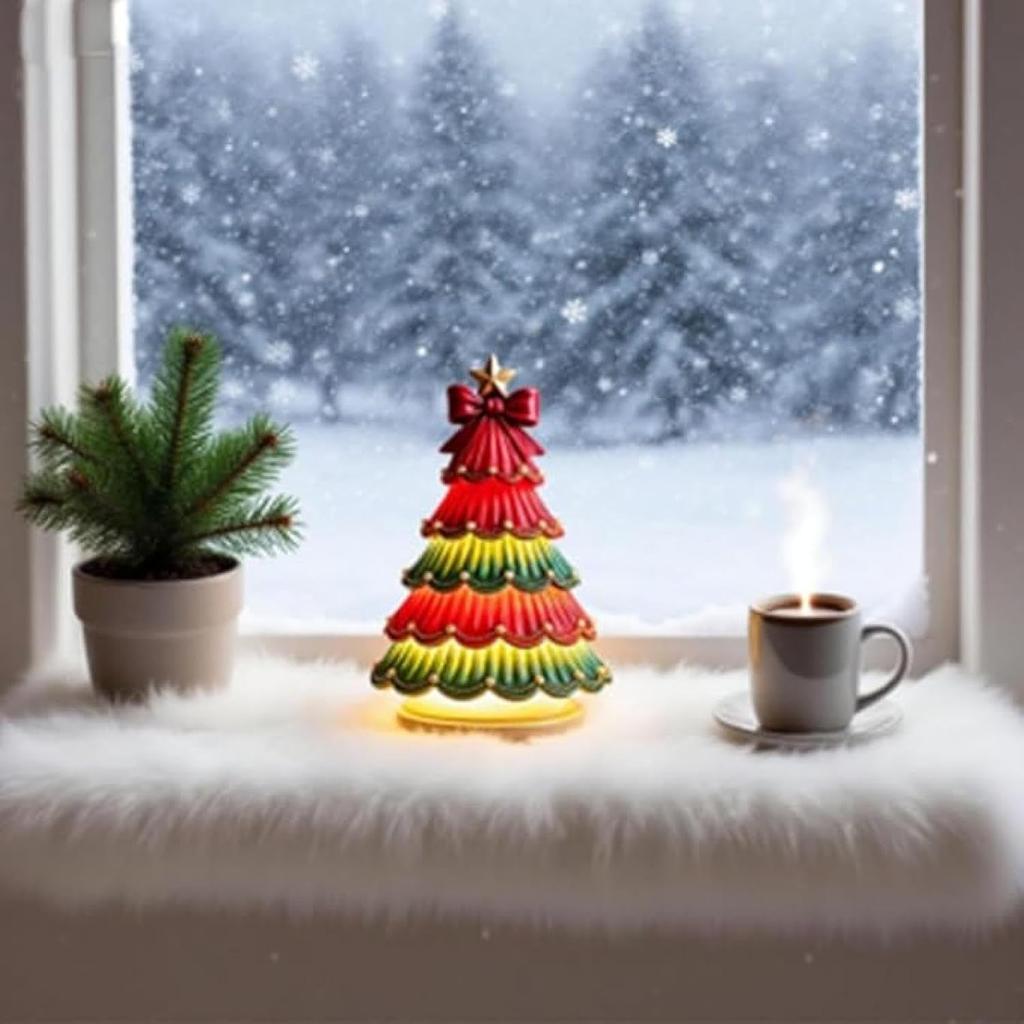 Christmas Tree Ornament Resin Resin Christmas Tree Light Christmas Desktop Decoration Colourful For Carnivals Wedding