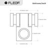 FLEOR 4PCS Metal Electric Guitar String Retainers Trees Guide Roller Black +Chrome for FD ST TL Guitar Parts