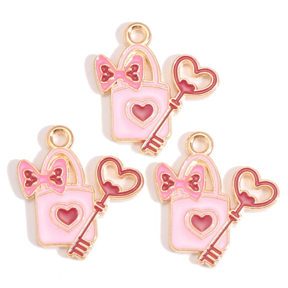 10Pcs Colorful Cute Enamel Red Mushroom Alloy Pendant for Women's Earrings Bracelet Jewelry Made of Charm DIY Necklace Ornaments