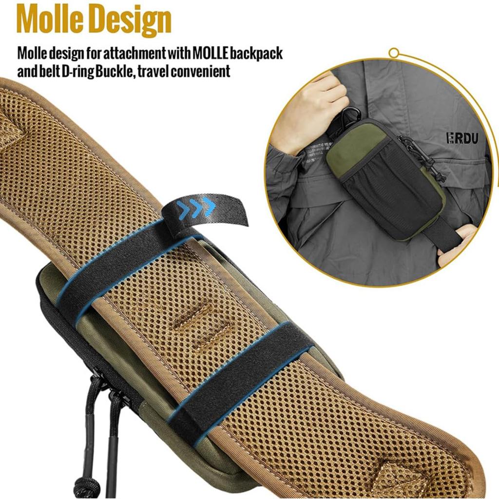 HOUSON Tactical Molle EDC Small EDC Tool Cell Phone Tool Holder Bag for and Camping Pouch, Bag, Bag, Organizer, Sports, Hiking,