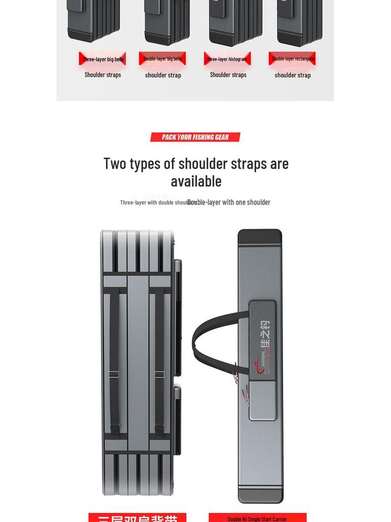 Bolsa Espessa de Grande Capacidade de Três Camadas para Armazenamento de Aparelhos e Varas de Pesca