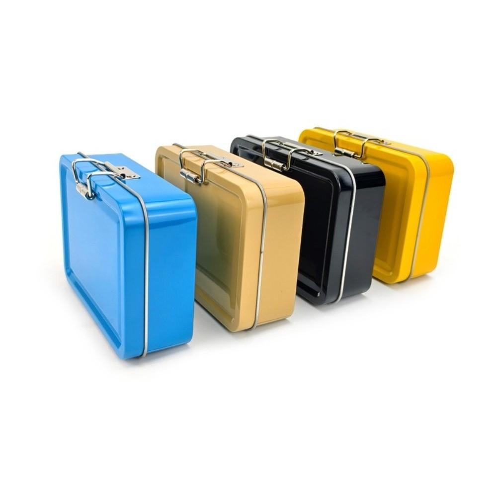 Flip Cover Buckle Iron Box Metal Solid Color Fishing Craft Storage Tin Multifunctional Durable Fishhook Organizer Case