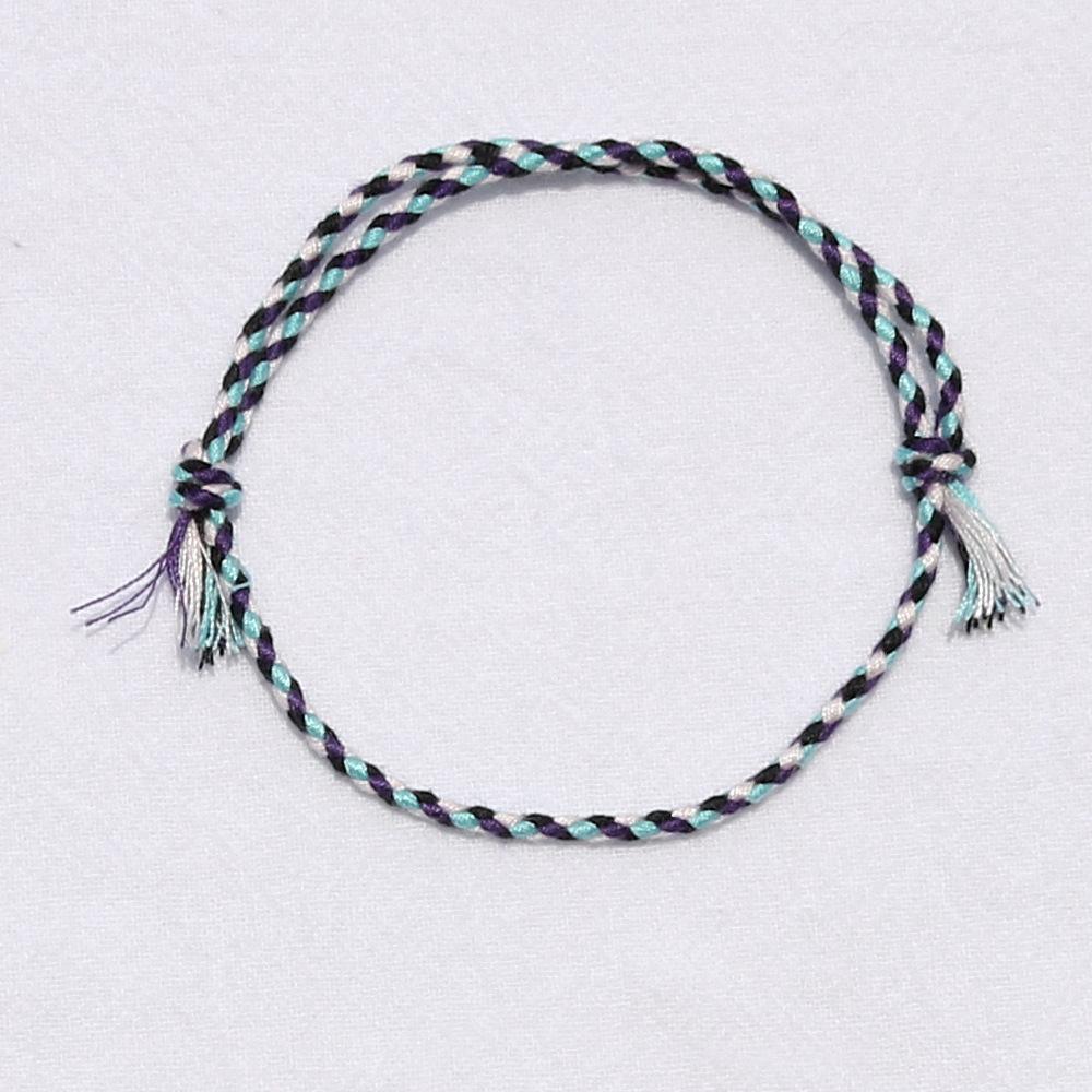 Eenvoudige Kleur Gevlochten Katoenen Touw Mannen Armband Retro Tibetaans Handgewreven Vrouwen Meerlaags Armband Mode Sieraden Accessoires