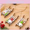 Holiday Wooden Santa Sleigh Hangings With Vintage European Style For Christmas Tree Decor