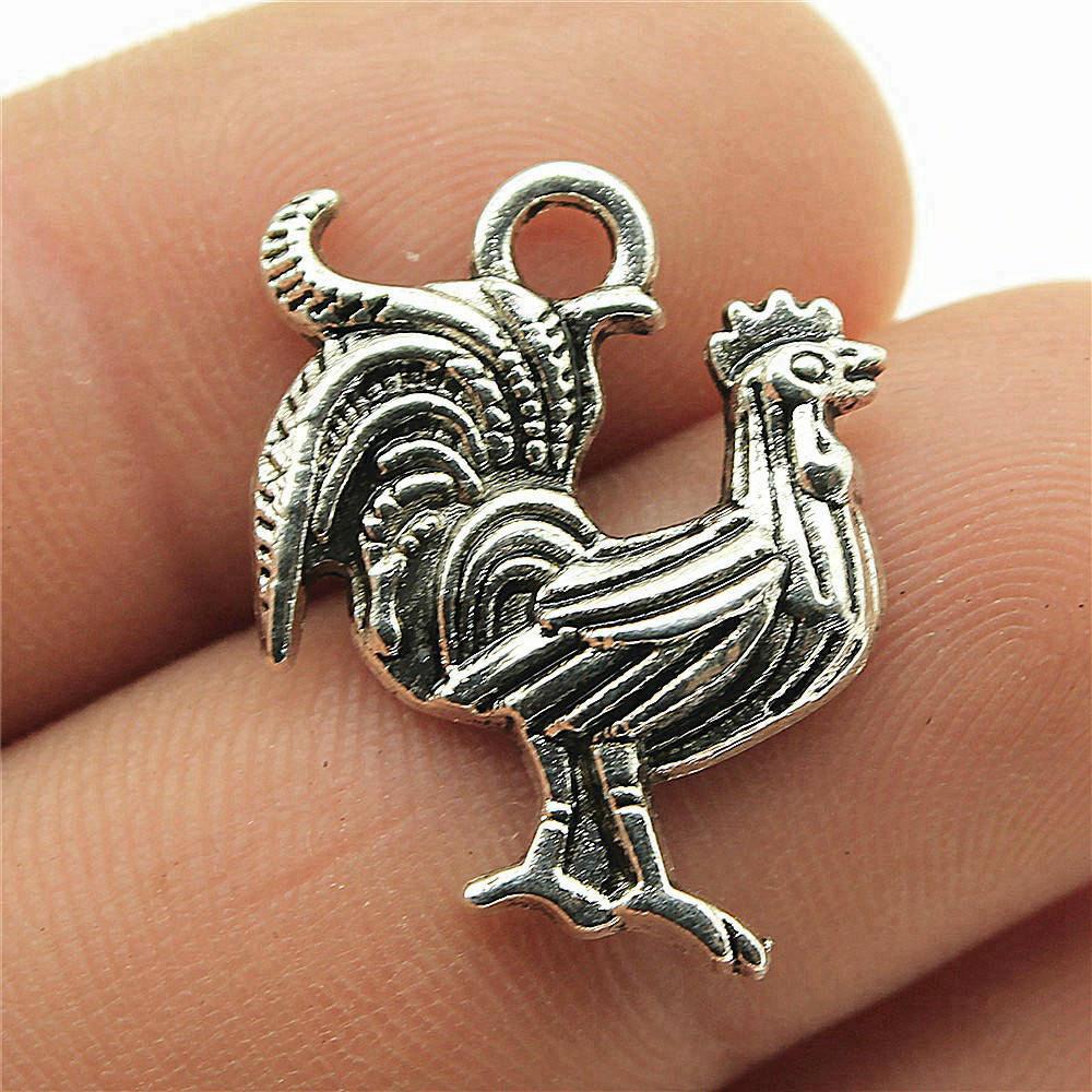 Charms Chicken Duck Goose Pendants Vintage Jewelry Supplies QC027