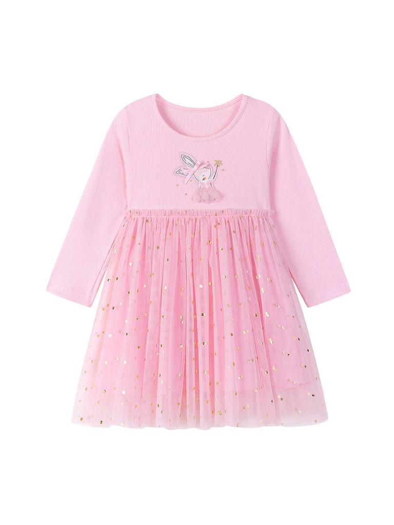 Little Maven Girls' Autumn Mesh Dress