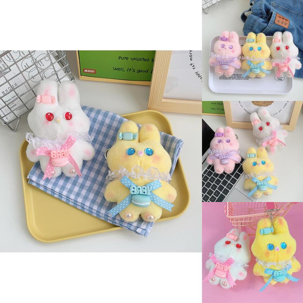 Cute Lace Rabbit Plush Toy Keychain Darling Keyring For Bags And Backpacks
