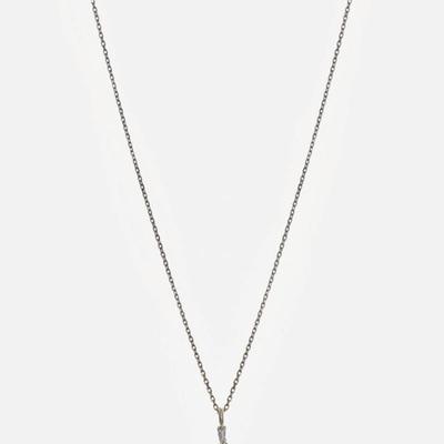 J.Lauren Cubic Whale Tail Silver Necklace N01228