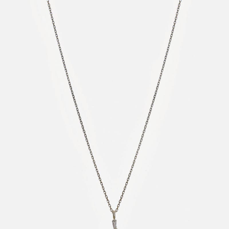 J.Lauren Cubic Whale Tail Silver Necklace N01228