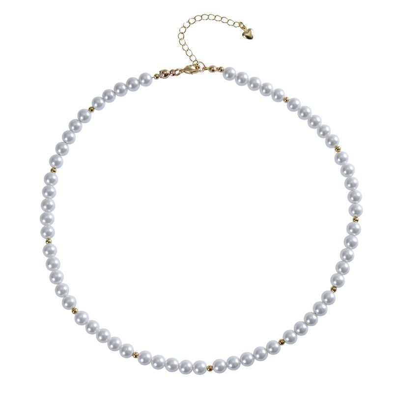 5mm Blue Turquoise Beads Necklace For Women Semi Precious Stone Charm Choker Neck Power  Summer