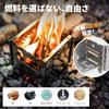 COOK'N'ESCAPE Secondary Combustion Wood Stove with Titanium Grill and Tripod, Made of 430 Stainless Steel, Lightweight (515g), Foldable for Compact St