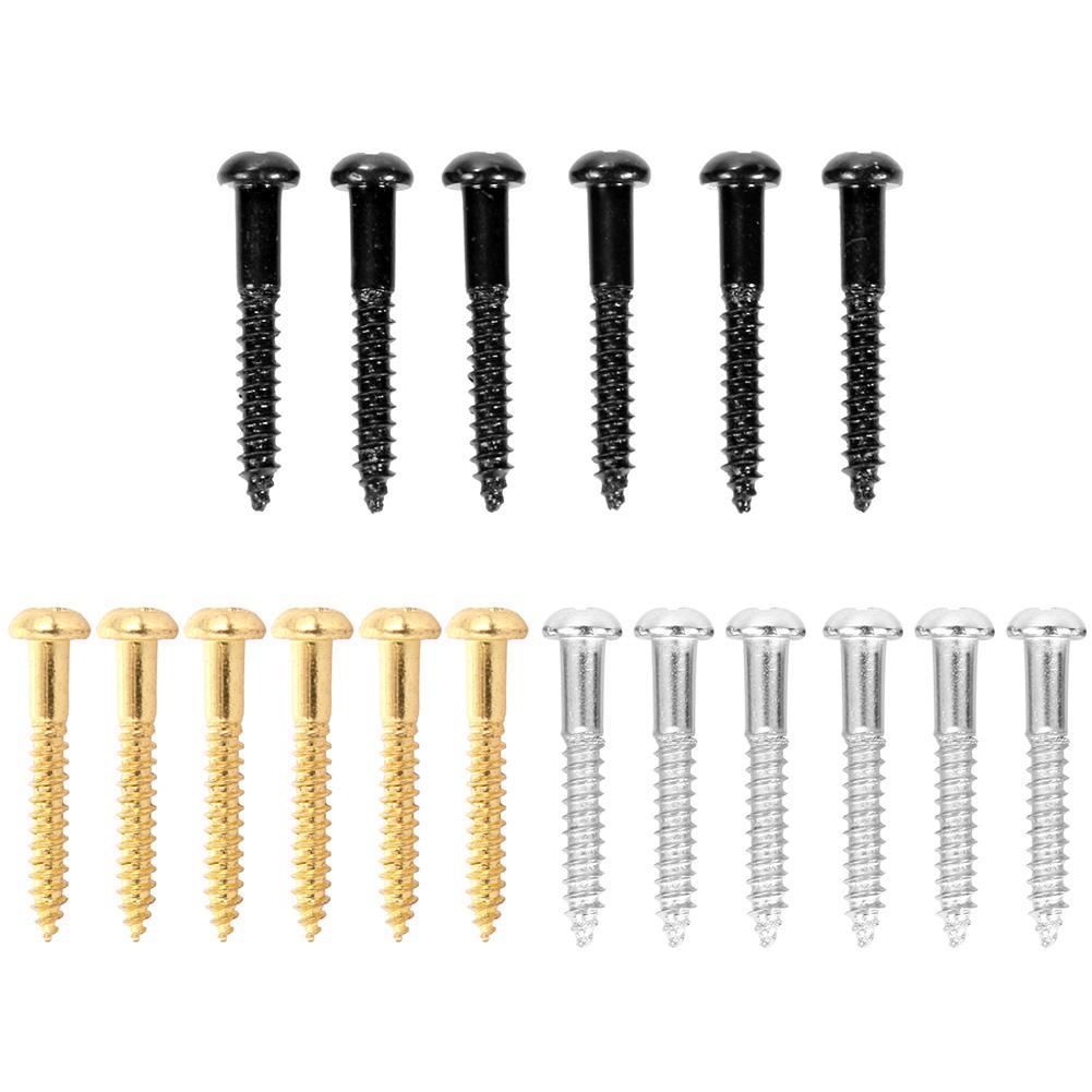 6pcs Electric Bass Guitar Bridge Saddles Tremolo System Mount Fixed Screws