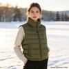 Lightweight Down Cotton Sleeveless Vest - Short Style, Stand Collar, Autumn/Winter Korean Design