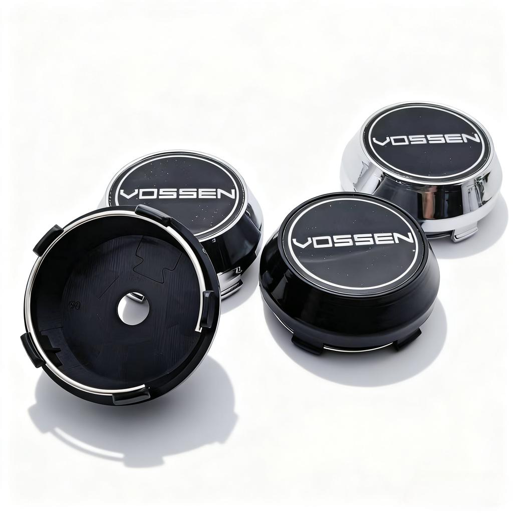 4pcs Vossen Logo Badge Emblem Car Wheel Center Caps 60MM 56MM Car Wheels Hub High Cap Rim Hubcaps Cover Replace Car Accessories