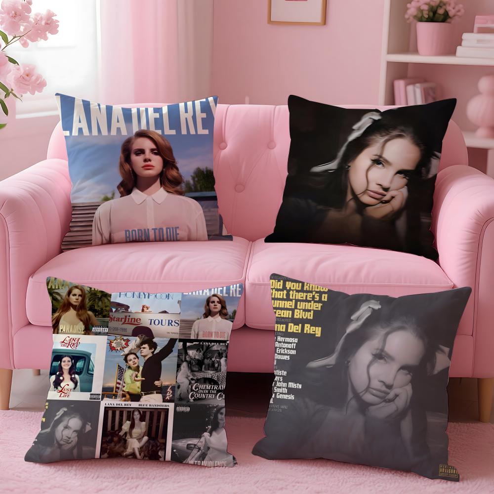 Singer Music Lana Del ReyR Cushion Cover Pillow Case Soft Skin Friendly Fabric  Concealed Zipper