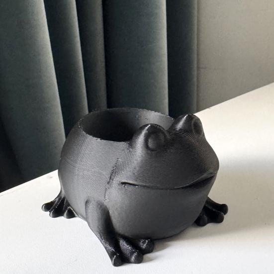 3D Tištěný Žabí Květináč Vnitřní Venkovní Tvar Zvířete Sukulenty Bylinky Květináč Nádoba Domácí Balkon Zahrada Dekorace