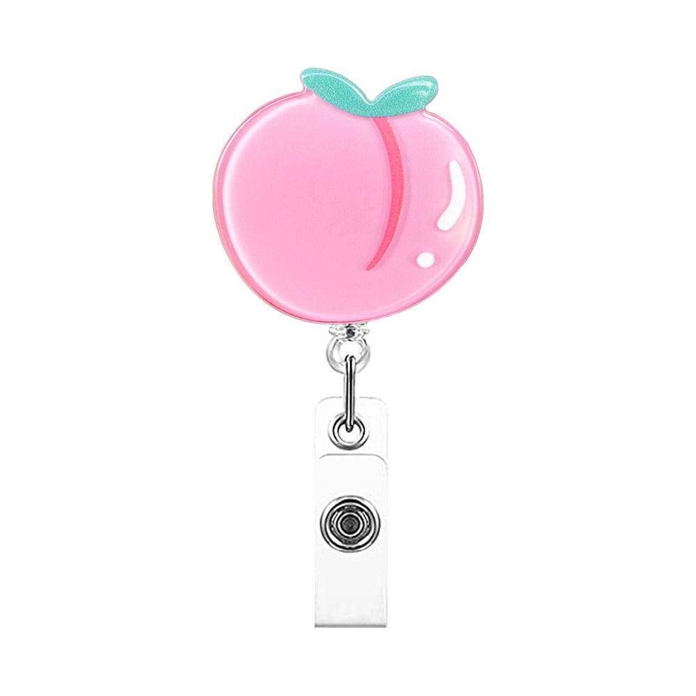 Avocado ID Card Holder Telescopic Retractable Badge Clips Fruit Badge Reel Nurse Doctor