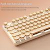 BOW Hangshi G9 Retro Punk Luminous Wired Mechanical Keyboard with Electroplated Knob and Detachable Keycap & Keyline Separation